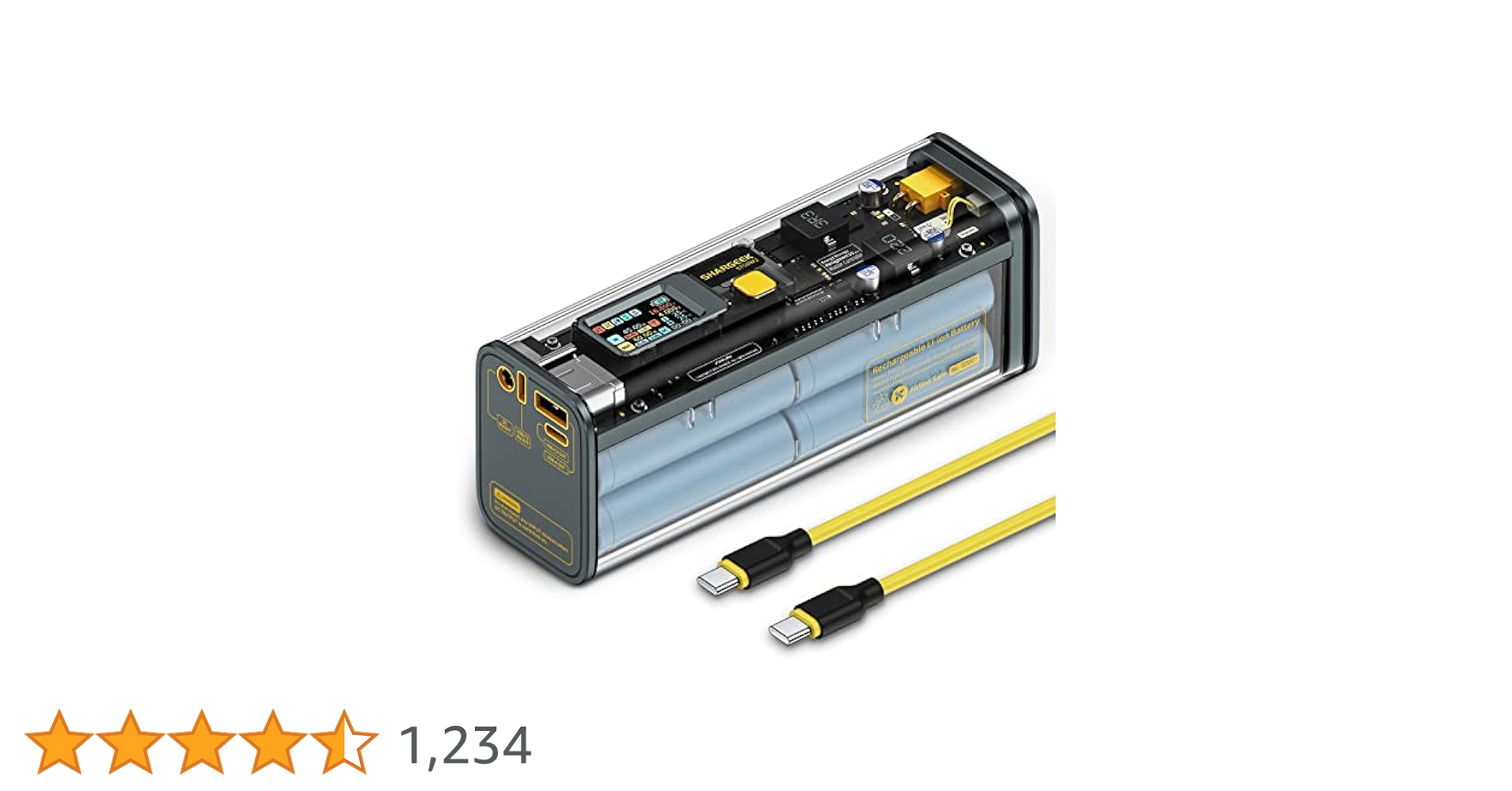 SHARGE(SHARGEEK) STORM2 モバイルバッテリー SHARGE STORM2 Power Bank レビュー｜スケルトンボディの
